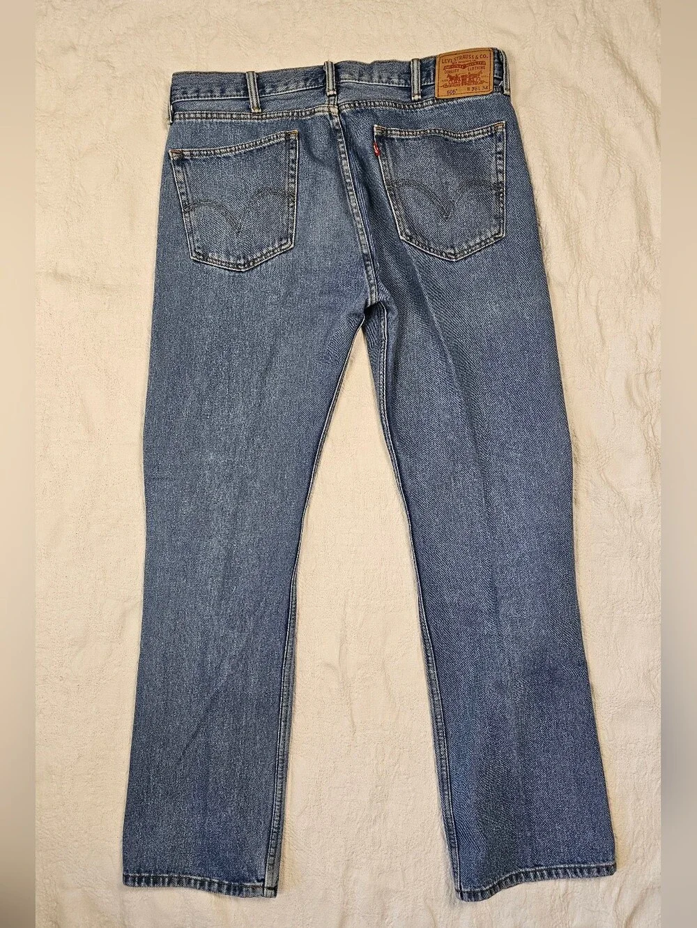 Levi's 505 Straight Fit Jeans Men's 38x34 Medium Wash Classic Denim